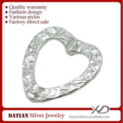 China Nickel& XD lead free X100 925 Sterling Silver Heart Jewelry Accessory parts factory wholesale for sale