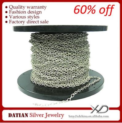 China Nickel& wholesale Lead Free 925 Sterling Silver Cross Chain Roll of XD XS001 Silver Chain for sale