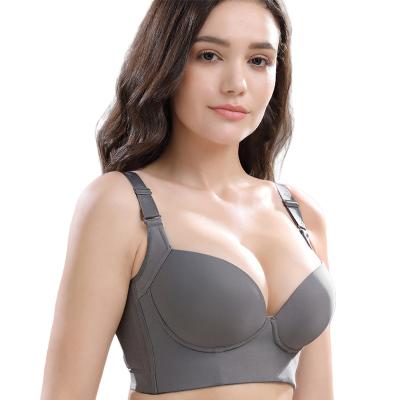 China Women One Piece Bras Plus Size Skin Cover Tops OEM Wireless Fat Cup Comfortable Female Bralette To Seamless Back Bra for sale