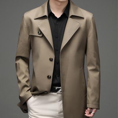 China Autumn New Arrivals Men's Gap Jacket Men's Business Casual Dress Coat Mid Length Collar Anti-wrinkle Coat Men's Suit for sale