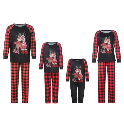 China Anti-pilling Women's Christmas Pajamas For Family Christmas Pajamas Matching Sets Plaid Shirts Pants Matching Christmas Pajamas For Family for sale