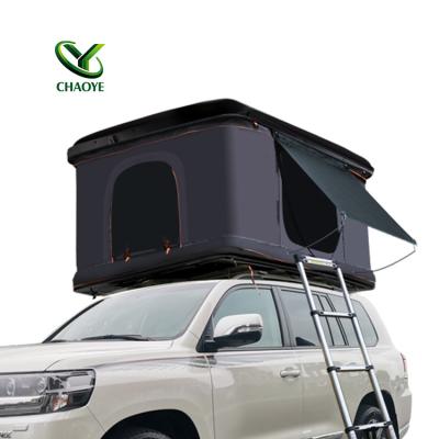 China Easy-carrying Aluminum Waterproof Canvas 280g Shell Car Rooftop Tent Hard Pole Camping Family 3000mm for sale