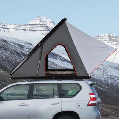 China Hot Sale Good Quality Camping Aluminum Alloy Triangle Hard Shell Roof Top Tent Car Easy-carrying Roof Top for sale