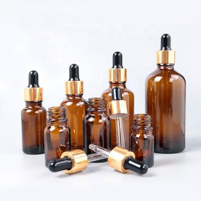 China Essential Oil 5ml, 10ml, 15ml, 20ml, 30ml, 50ml, 100ml Amber Glass Dropper Bottles Essential Oil Bottle for sale