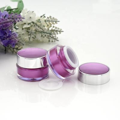 China face & hand creams jar 5g/10g/15g/20g/30g/50g container luxury purple cosmetic jar,face cream jar acrylic jar for sale