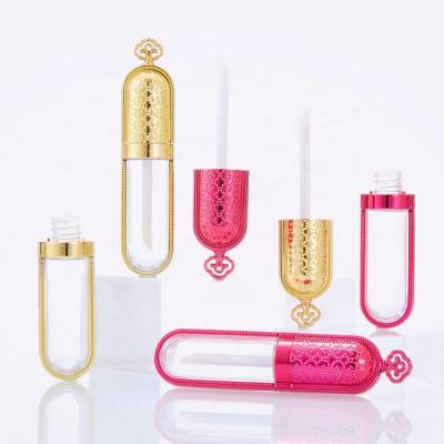 China Beautiful DIY 8ml Lip Crown Lip Gloss Tube Empty Cosmetic Exquisite Lip Gloss Packaging Container for sale