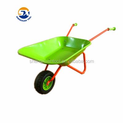 China Wholesale Metal Light Weight Children Small Size Wheelbarrow for sale