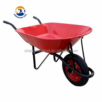 China Red color 160kg multiple capacity steel goal wheelbarrow wb7200 for sale