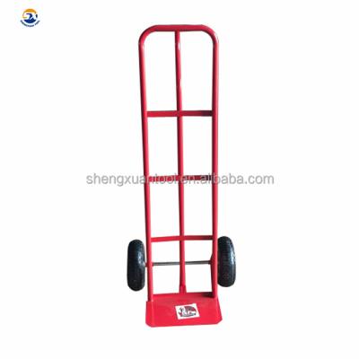 China Durable Red Color Toe Plate Foldable Hand Cart HT1805 for sale