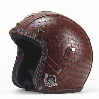 China Cool Handmade Classic Vintage Motorcycle Casco Predator Helmet for sale