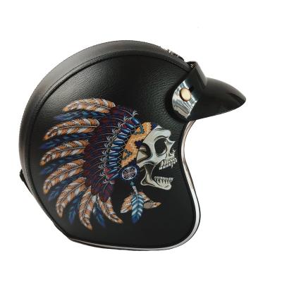 China Cool Retro 3/4 Open Face Motorcycle Helmet for sale