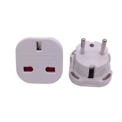 China Residential/General Purpose UK 3-Pin to European 2-Pin Fused Travel Adapter Plug for sale