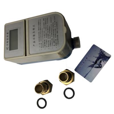 China Digital water meter show RF card IC card prepaid cold water meterISO 4064 class B for sale