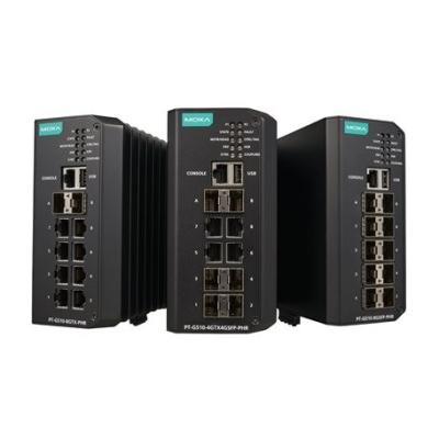 China IEC 61850-3 10-port Layer 2 full Gigabit PRP/HSR managed Ethernet switches Moxa PT-G510 Series switch for sale