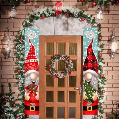 China Christmas Home Decoration Christmas Door Banner Porch Sign Pendant Ornaments Navidad Christmas 2022 Decoration For Home for sale