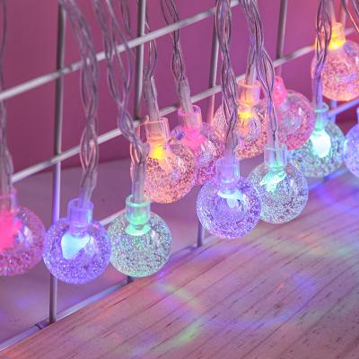 China Fairy Bubble Ball Lamp LED String Lights Bubble Ball Lamp Holiday Lighting Garland Indoor USB Battery for Christmas Wedding Decoration for sale