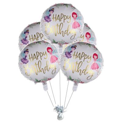 China Birthday Party Decoration Happy Birthday Parties Foil Balloons Kids Adult Birthday Dot Pattern Helium Mylar Balloons For Kids Party Supplies for sale