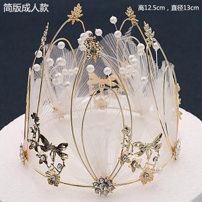 China Wedding decoration & 2020 New Product Round Wedding Bridal Tiaras Shower Cake Topper Party Decoration for sale