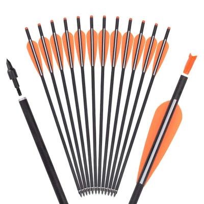 China Hunting Shooting Target Practice Crossbow Bolts ID7.6mm Carbon Arrow Shaft 16 17 18 19 20 21 22 In Side Bolts for sale