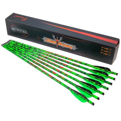 China Best Shooting Target Practice Archery ID7.6mm Hunting Crossbow Bolts Carbon Arrows 15 16 17 18 19 20 22 Inch Shaft For Crossbow Bow Hunting for sale