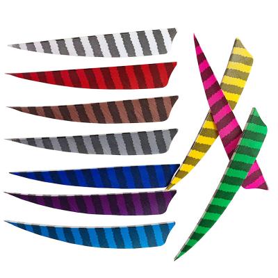 China Solid Color Or Stripe Achery Turkey Feather Vanes Traditional For Fiberglass Carbon Wood Bamboo Arrows Bow Hunting for sale