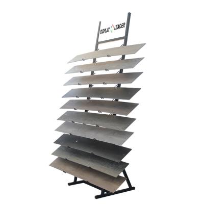 China Promotional Multi-Purpose Modern Environmental Friendly Floor Sample Wood Flooring Rack Display Metal Rack Metal Rack Promotional Slab Rack for sale