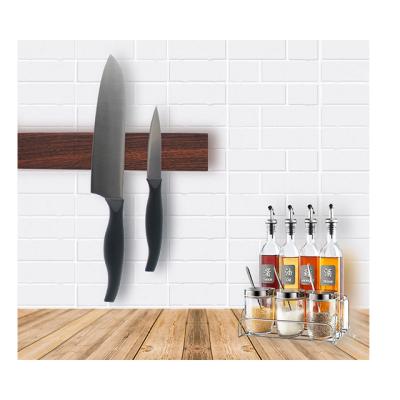 China Popular 16 Inch Water Viable Transfer Printing Wooden Magnetic Knife Block Stainless Steel Holder Knife Magnetic Strip for sale