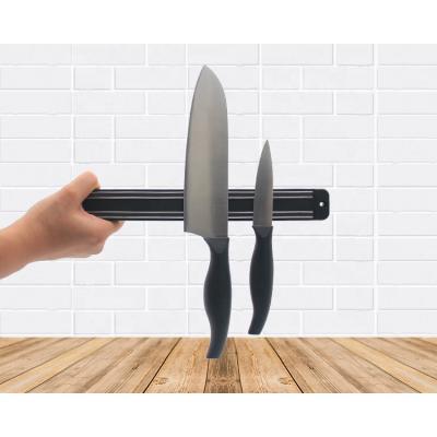 China 18 Inch Stainless Steel Storage Rubber Magnet Rectangle Plastic Viable Magnetic Knife Magnetic Knife Rack for sale