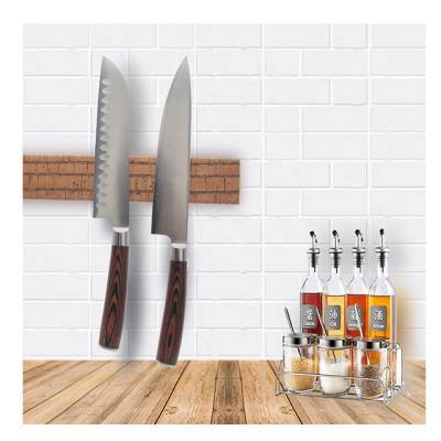 China High Performance Viable 18 Inch Cork Wood Knife Holder Cover Wooden Knife Magnetic Strip For Knives, Cutlery for sale