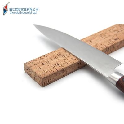 China Viable High Quality Magnetic Wooden Knife Holder 10 Inch Cork Cover Stainless Steel Magnetic Knife Rack For Kitchen for sale