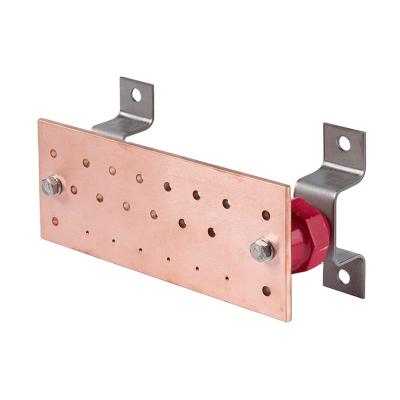 China Electric copper power bus bar Copper terminal block bus bar Power Distribution Multi wire Connection Grounding System for sale