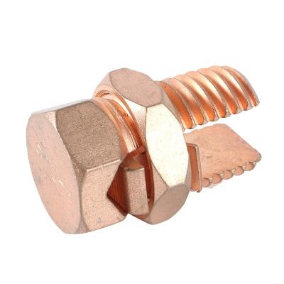 Cina Copper split bolt Copper Tape Clamp of grounding system in vendita