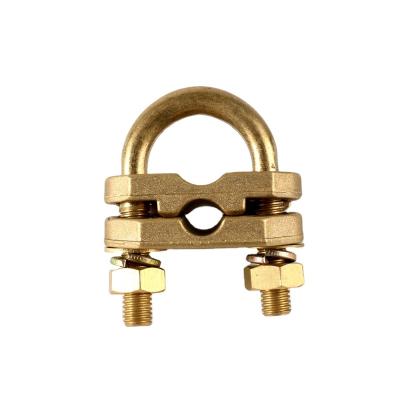 China U bolt clamp for grounding copper split bolt connector Copper Tape Clamp for sale