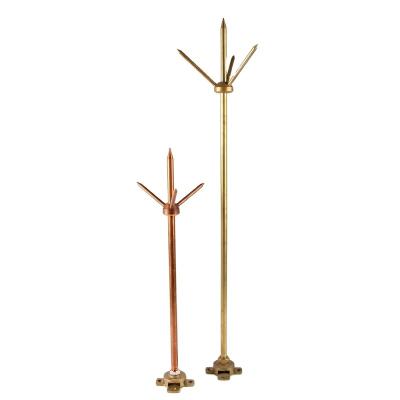 China Brass lightning rod with base Brass ,copper ,stainless steel for sale