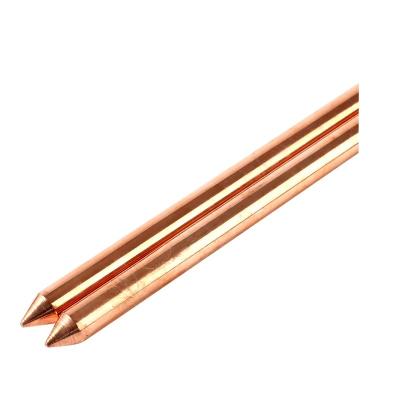 China Pure Copper high voltage discharge rod earthing rod for sale