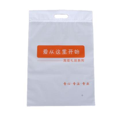 China Matte Ziplock Packing Bag Disposable Custom Waterproof Plastic Frosted Zipper Bag For Clothing for sale