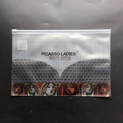 China Wholesale Custom Moisture Proof Printed Logo Plastic Packaging Frosted Zipper Bags Clothes Zipper Lock Bag for sale