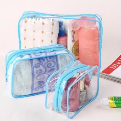 China Travel PVC Clear Zipper Makeup Bag Multicolor Clear Waterproof Organizer Moisture Proof for sale