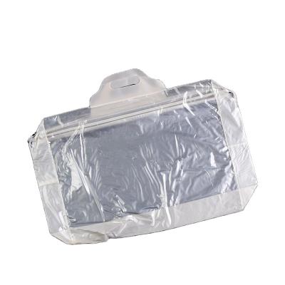 China New Designer Custom Made Tracksuit Stand Up PVC Clear Packing Clear Plastic Zipper Tote Bag Moisture Proof for sale