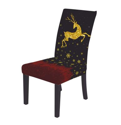 China Simple Christmas Decoration 3D Printing Custom Tablecloth Cover Polyester Dining Chair for sale