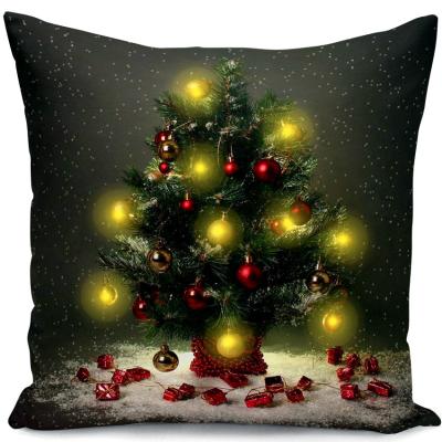 China New 18*18 Boho Pattern Throw Vintage Cushion Cover Christmas Pillow Covers With Lights for sale