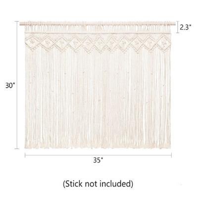 China Boho Bohemian Hand - Woven Tapestry Indoor Macrame Decor Cotton Curtain Backdrop Wall Hanging Curtains for sale