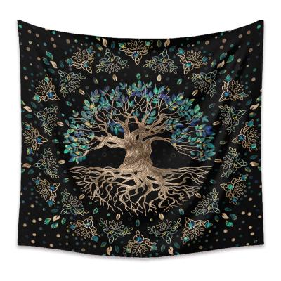 China 130*150 Psychedelic Wholesale Polyester 3D Tree Of Life Printed Custom Wall Hanging Decor Tapestry for sale