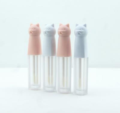 China New Lipstick Manufacturers Direct Smudge Cat Lip Gloss Tube 3ml Cute Customizable Logo for sale