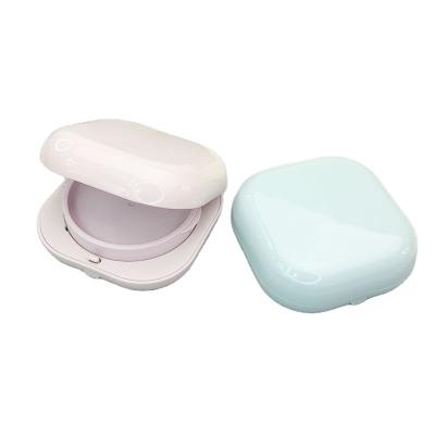 China New square type plastic monochrome material customized waterproof air cosmetics packaging cushion blush powder box for sale