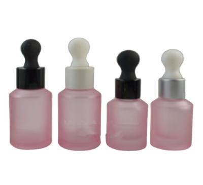 China Cosmetic Pink Cream Jar 125ml Spray Bottle 15/30ml Frosted Glass Dropper Bottle 15/30/60/125/200ml Toning Lotion Bottle for sale