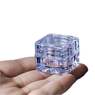 China High quality 5g eyeshadow round small clear acrylic cosmetic jar 5g eco plastic jar with screw lid for sale