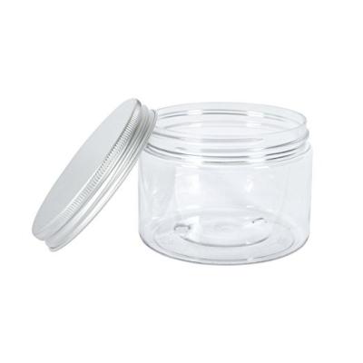 China Plastic Pet Jar 100ml 200ml 300ml 500ml Airtight Plastic Pet Food Skin Care Cream Jar With Aluminum/Plastic Cap for sale