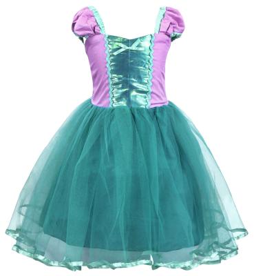 China Princess Ariel Dresses Cheap Party Decoration Halloween Gauze Children's Halloween Dress Tv And Movie Costumes for sale