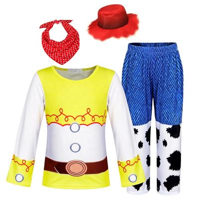 China Halloween eco-friendly Toy Story Jessie Set Girls of materials costume children's movie cosplay costume for sale